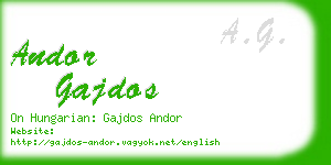 andor gajdos business card